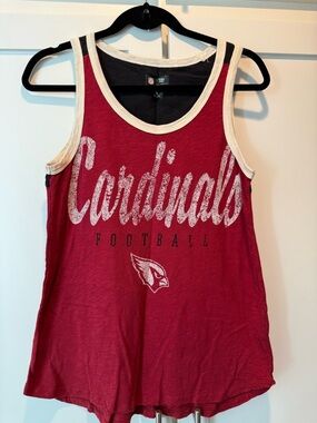 Women's Arizona Cardinals Red Tank Top with Contrast Trim